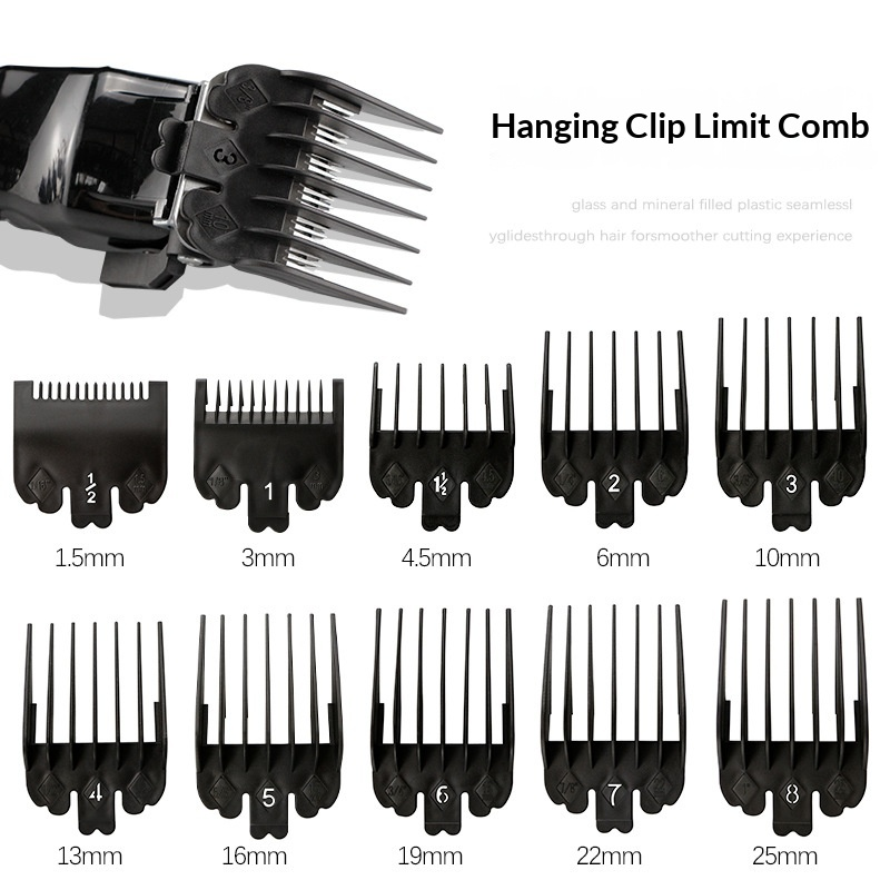 Men Accessories Guide - Set di 8 Pettini Guida Sostituibili
