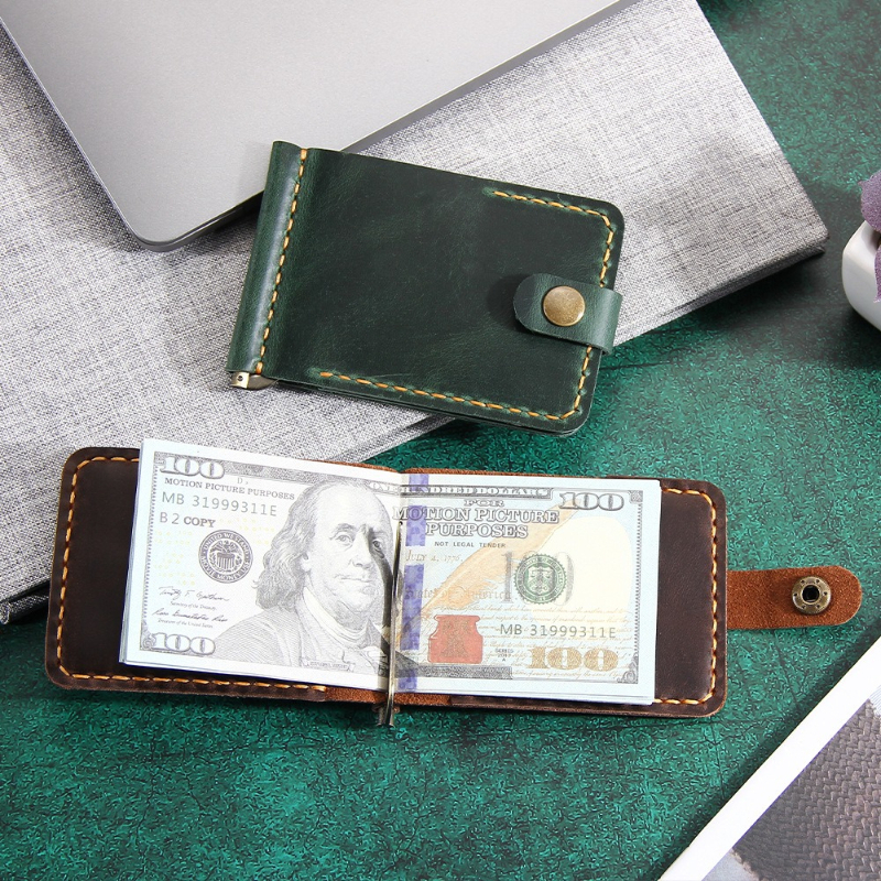 Card Case Minimalist - Portafoglio con fermasoldi in pelle Crazy
