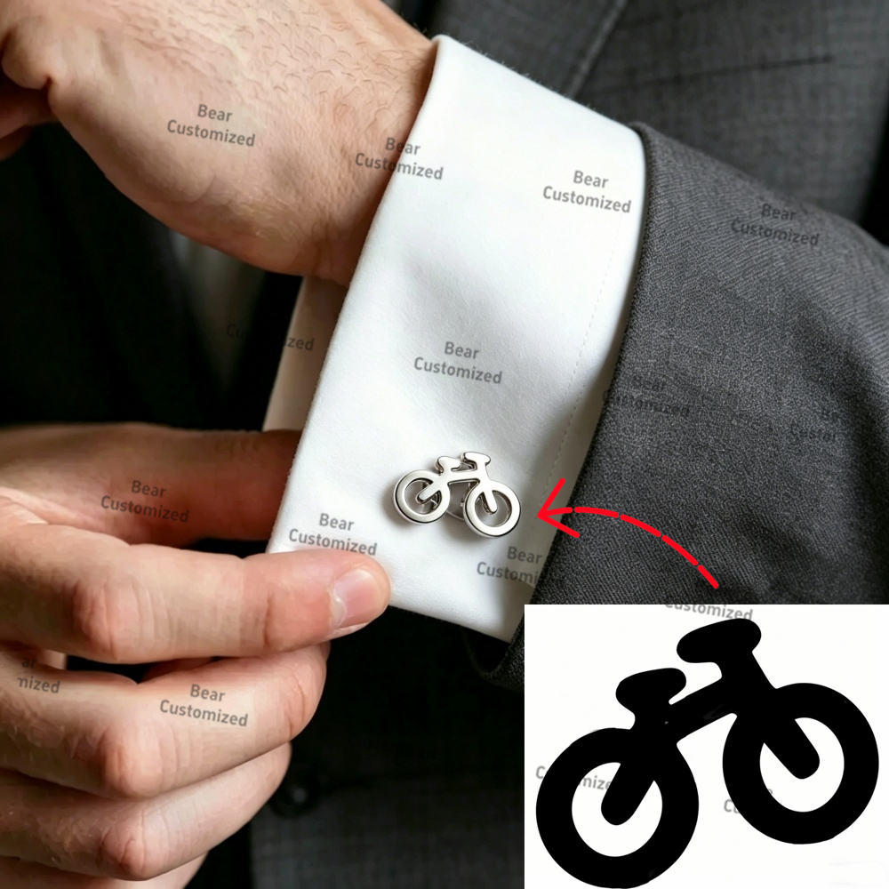 Tie Clip Set - Set di Fermacravatta, Gemelli e Spilla