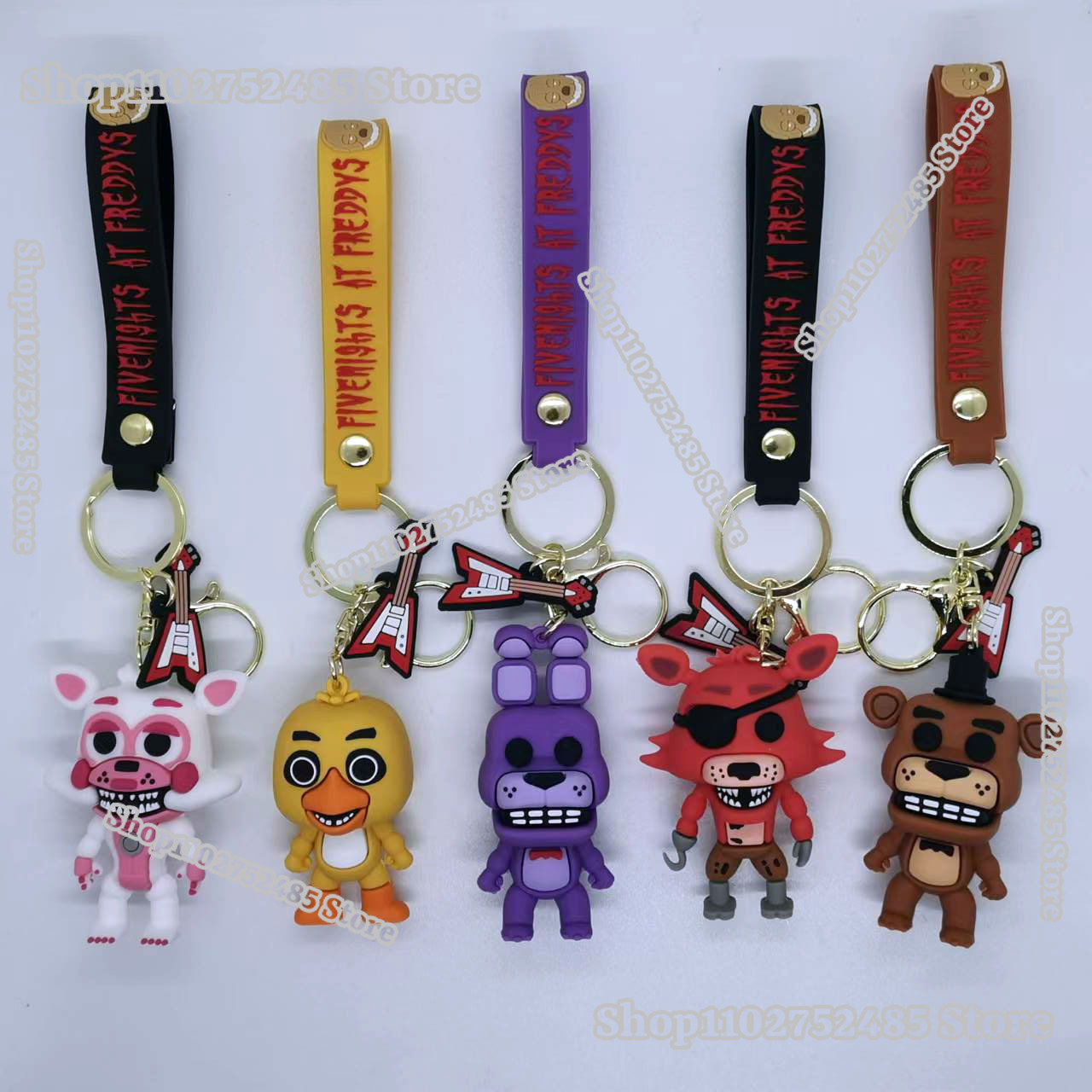 Young Men'S Accessories - 5 Pezzi Portachiavi con Personaggi Anime