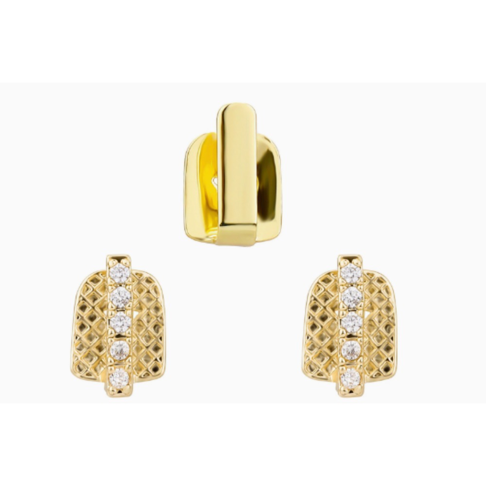 Men Accessories In Silver - Grillz Dentale Placcato Oro e Argento