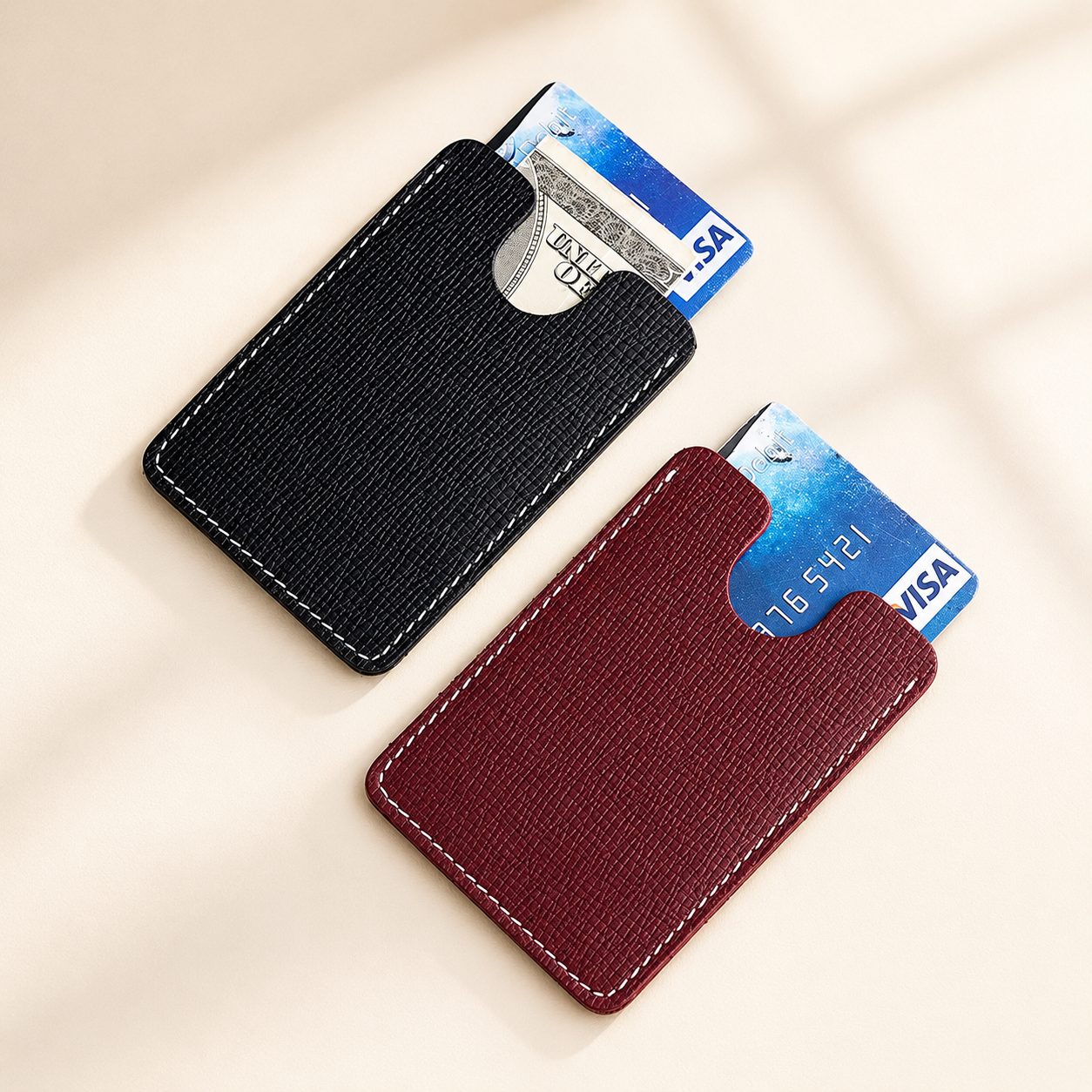 Card Case Minimalist - Portacarte di Credito Ultra-Sottile in Vera