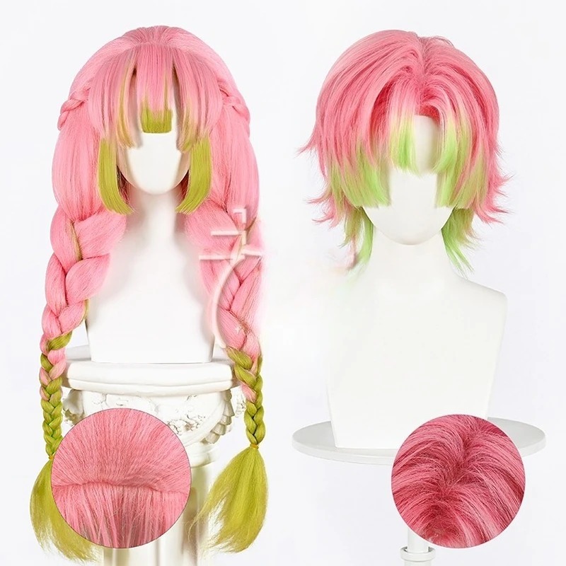 Men Accessories For Suit - Parrucca cosplay Kanroji Mitsuri Parrucca artificiale