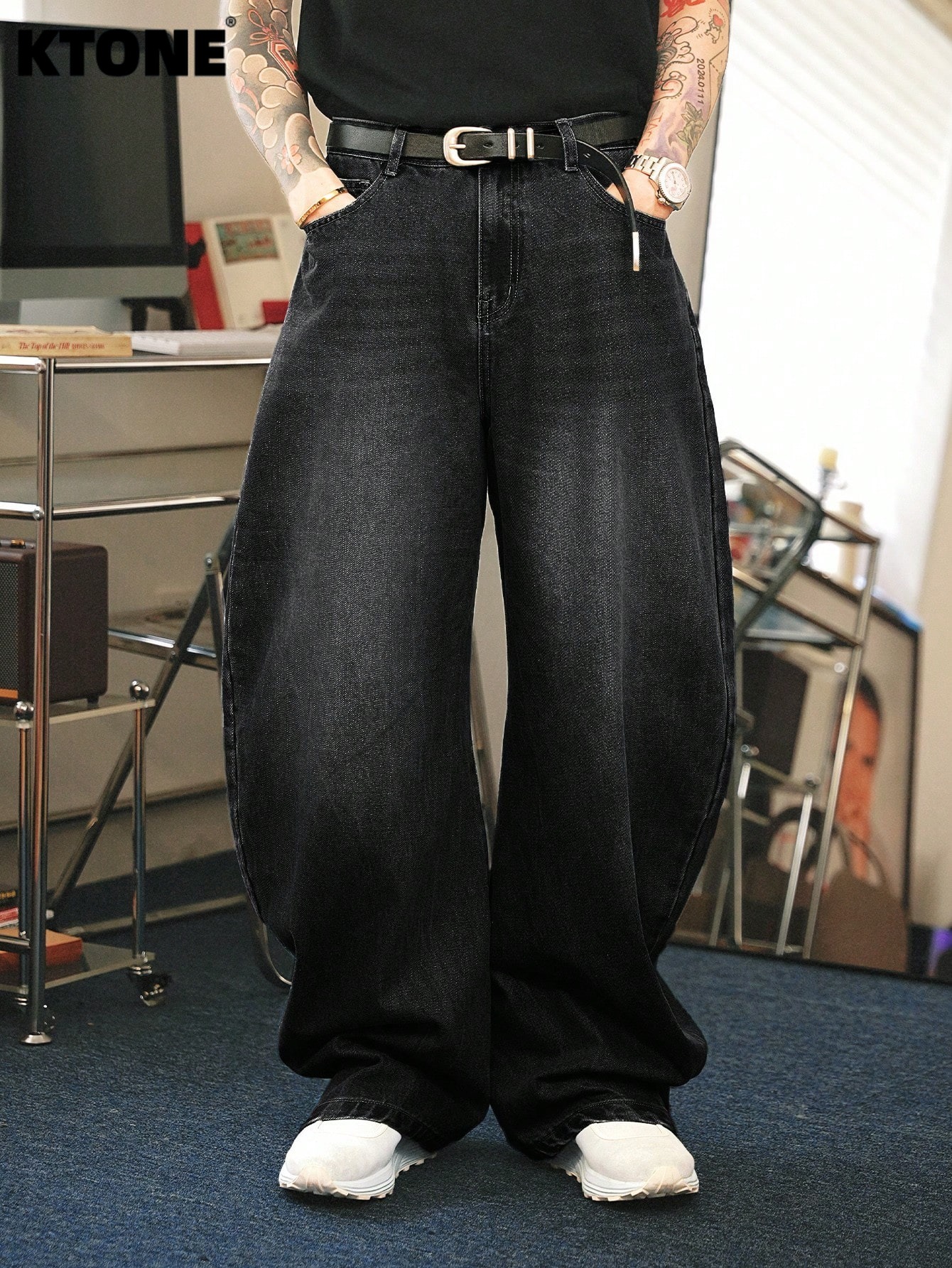 Men Accessories Look - Jeans Baggy Originali da Uomo per