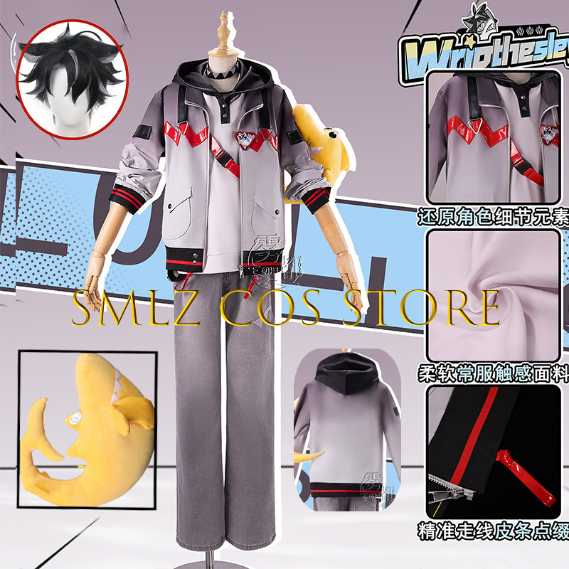 Men Accessories For Suit - Costume Cosplay 2026 Shark Wriothesley del
