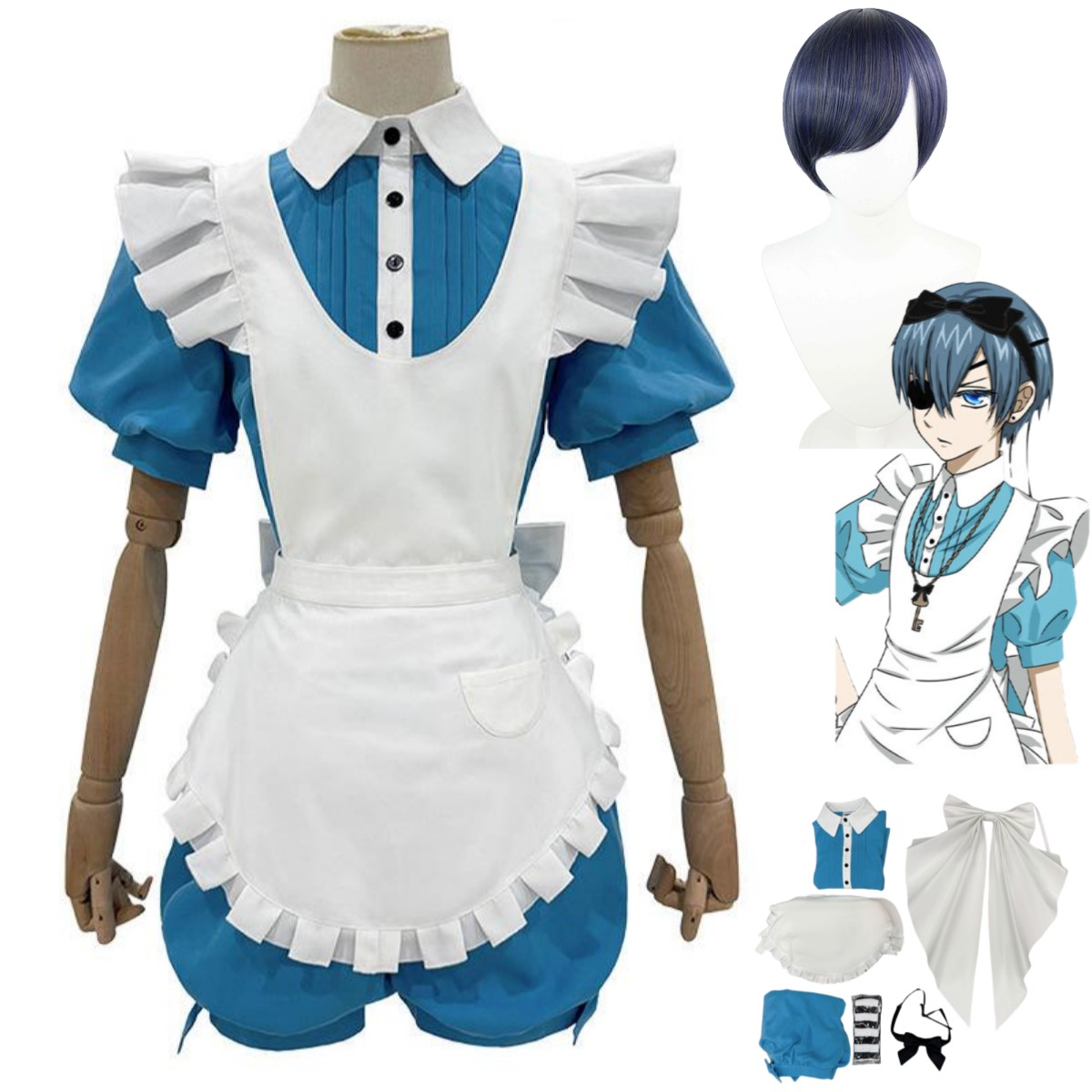 Men Accessories For Suit - Costume Cosplay Anime Ciel Phantomhive Smile,