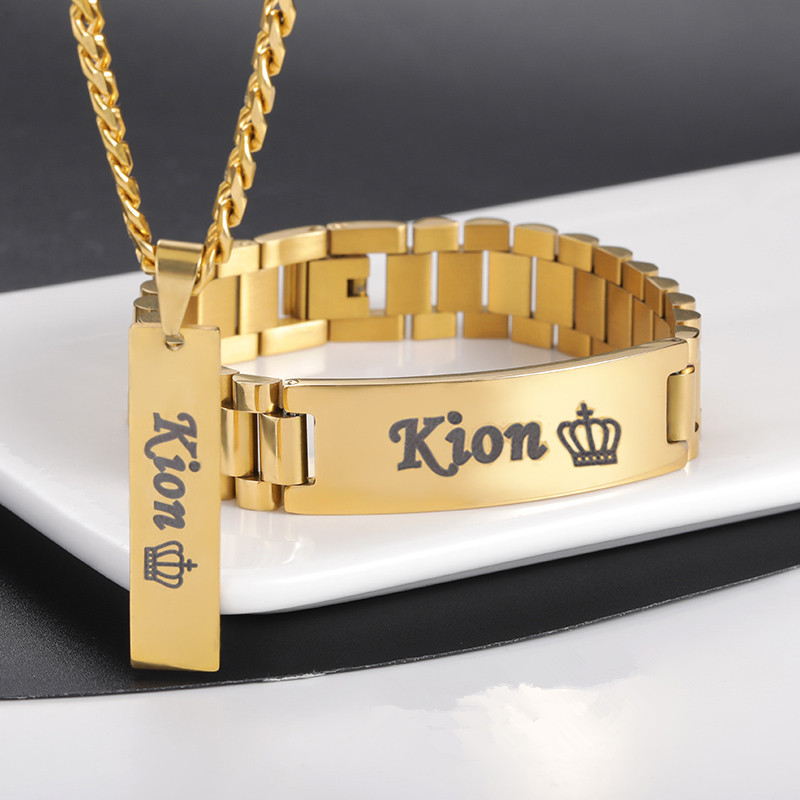 Men'S Accessories Jewelry Bracelet - Collana con nome personalizzato da uomo