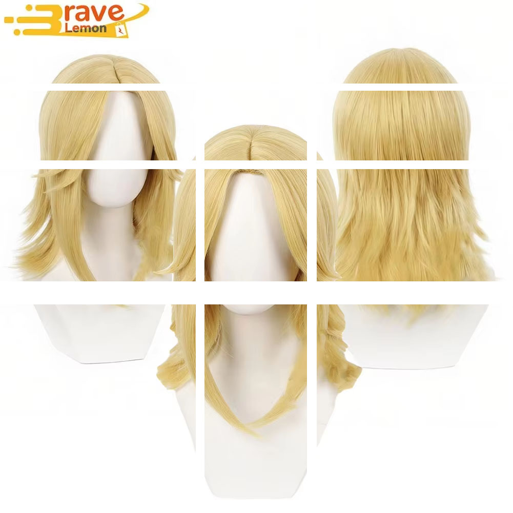 Men Accessories For Party - Parrucca cosplay Johnny Joestar, capelli sintetici