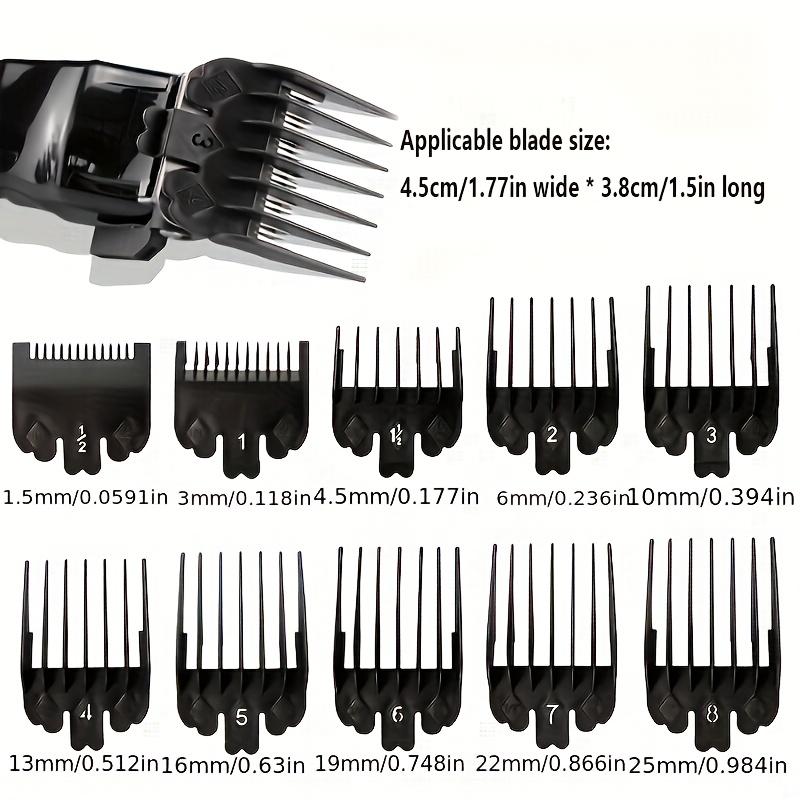 Men Accessories Guide - 10 pezzi pettine limite tagliacapelli in