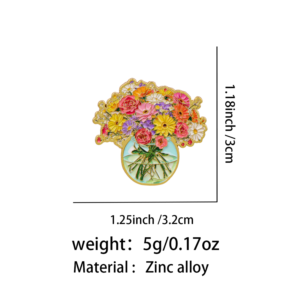 Spilla smaltata a forma di rag - Men Accessories Bouquet recensione e prezzo