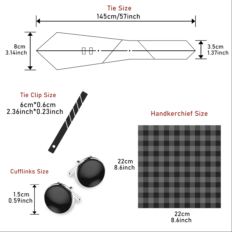 Set da 4 Pezzi con Cravatta Pa - Tie Clip Set recensione e prezzo