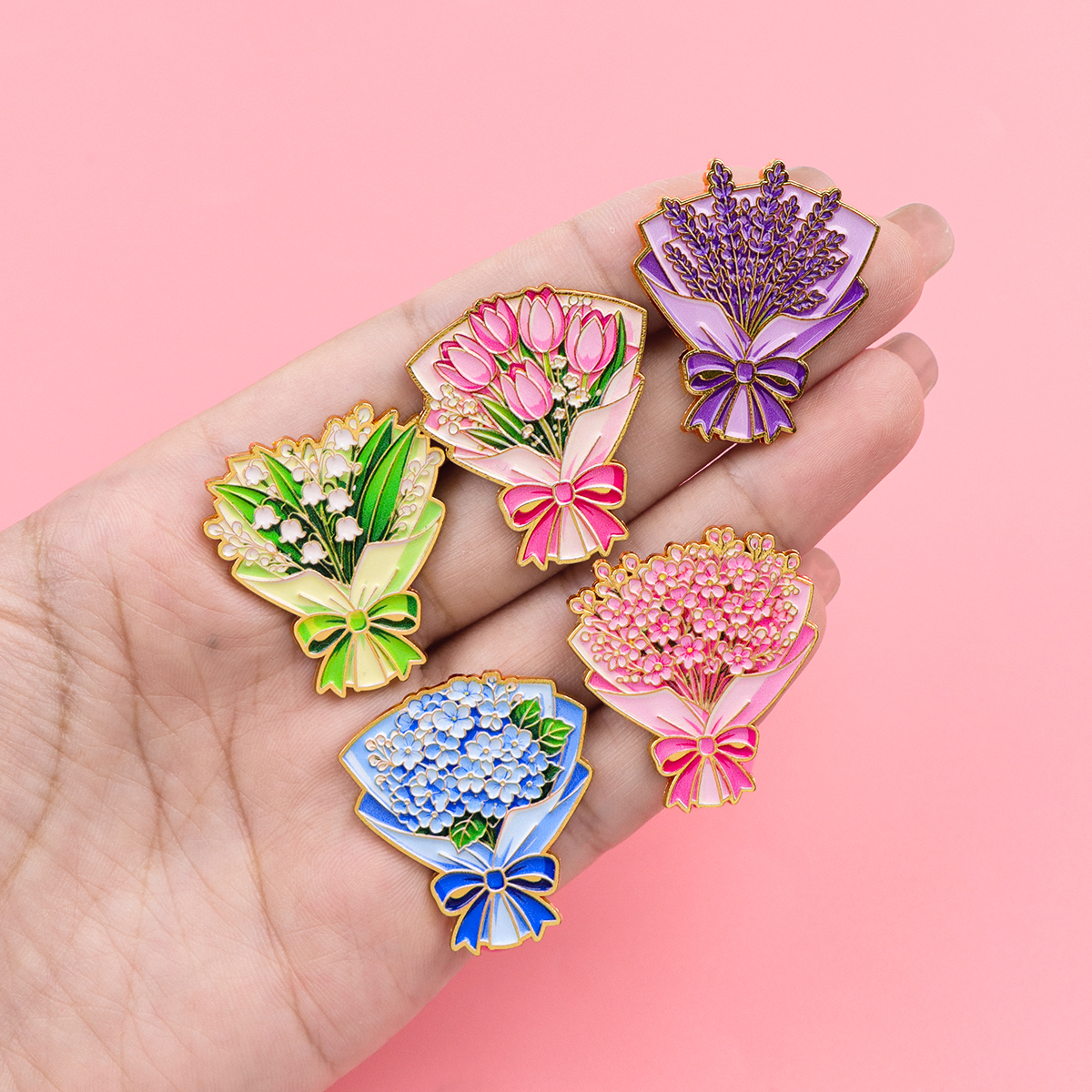 Set di 10 Spille Smaltate a Te - Men Accessories Bouquet recensione e prezzo
