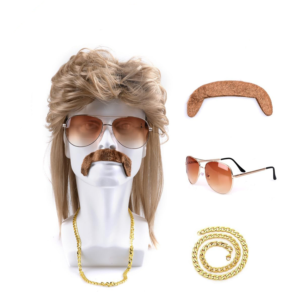 Set Parrucca Sintetica Anni '8 - Men'S Accessories In The 80S recensione e prezzo