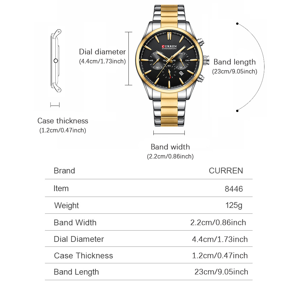 CURREN Casual Quarzo Crono Oro - Young Men'S Accessories recensione e prezzo
