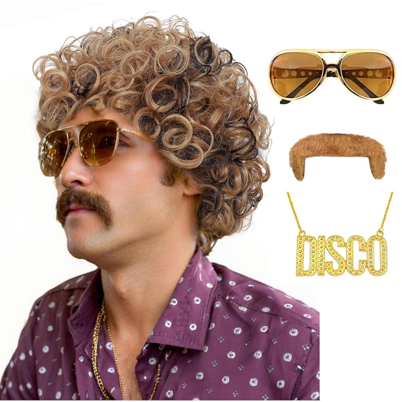 Set Costume Disco Anni '70/'80 - Men'S Accessories In The 80S recensione e prezzo