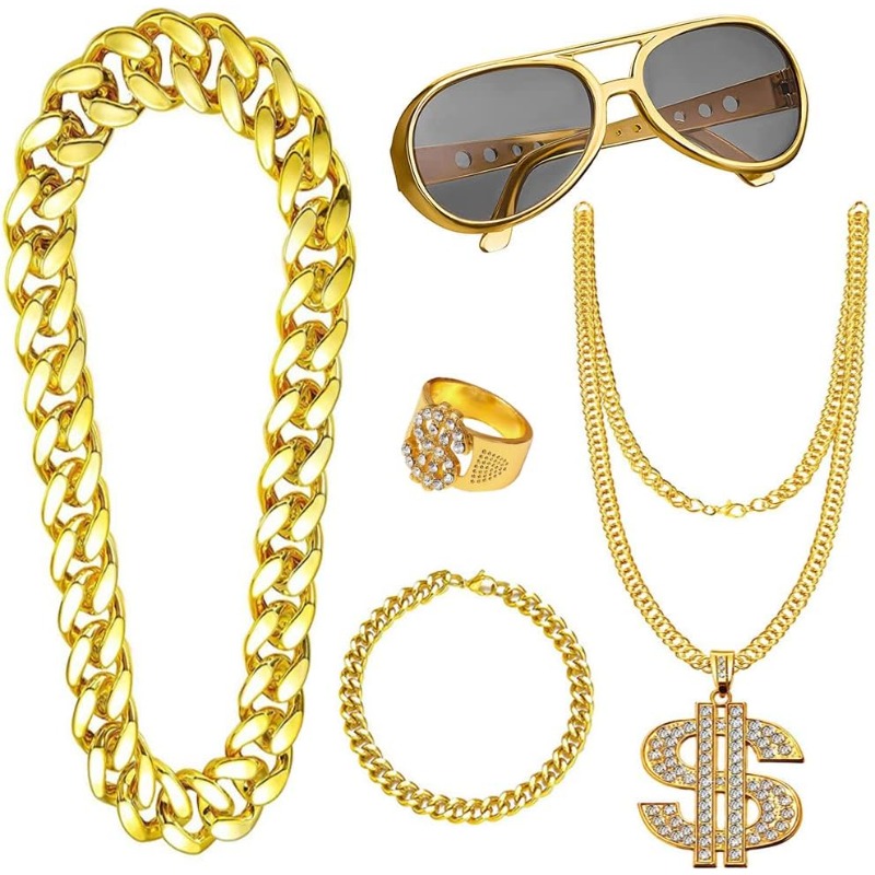 Kit costume hip hop da 5 pezzi - Men'S Accessories In The 80S recensione e prezzo
